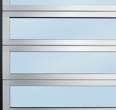 Optional aluminium frame glazing